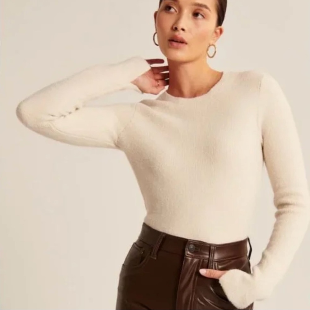 A&F Slim Sweater with Slit Sleeve
